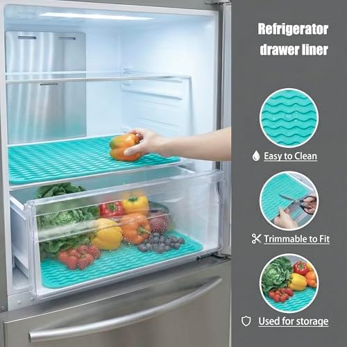 MicoYang Silicone Dish Drying Mat — Quick-Dry Ridges Counter & Sink Pad, Heat-Resistant Trivet to 450°F, Non-Slip & Dishwasher Safe, Roll-Up Storage, 18 Colors & 9 Sizes (Mint, 16"×12") - Image 5