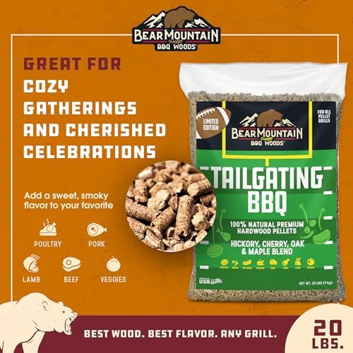 Bear Mountain Tailgating BBQ, Hardwood Pellets for Outdoor Grills, 20lb Bag - Image 3