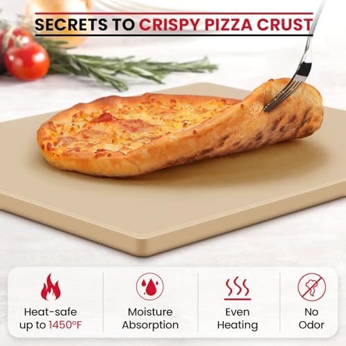 Unicook 20 x 13.5 Inch Extra Large Pizza Stone for Oven and Grill, 10.6 Lbs - Image 5