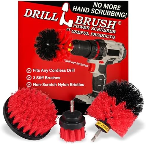 Heavy Duty Stiff Bristle Brush Kit - Cemetery Headstone Cleaning Brushes by Drillbrush