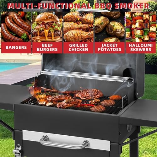 Kendane Charcoal Grill with Side Shelf, 353 Sq.Inch Cooking Area - Image 6