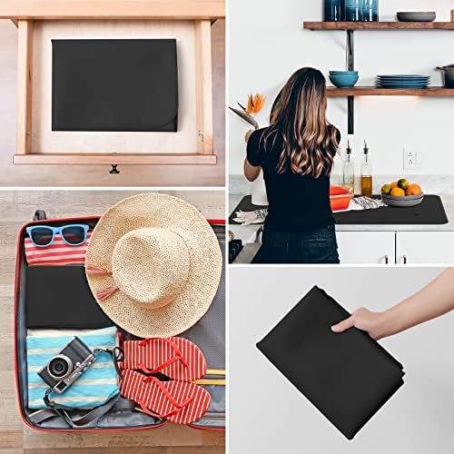 FLASLD Heat Resistant Mat for Air Fryer Site on, Fireproof Silicone Mats for Kitchen Counter, Countertop Protector, No-slip and Waterproof (12"X18", Black) - Image 7