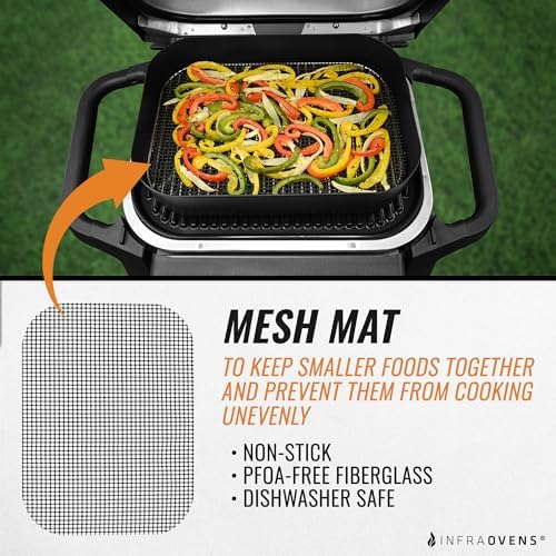 Accessories for Woodfire Outdoor Grill Pro XL, Pro Connect XL, OG800 OG900, Reusable Mats Non-Stick Grill Liners for Wood Fire Electric Air Fryer and Smoker 7-in-1 BBQ, Dishwasher Safe by INFRAOVENS - Image 5