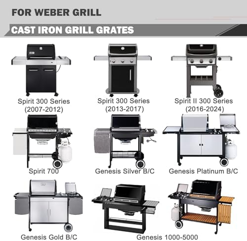 7638 Spirit Grill Grates Replacement for Weber Spirit II E-310 E-330 GS4 Grill Parts Weber Spirit E310 Grill Grate 300 Series 65906 Cooking Grids Weber Genesis Silver B C 1000 5000 Gold B C Part 17.5” - Image 2