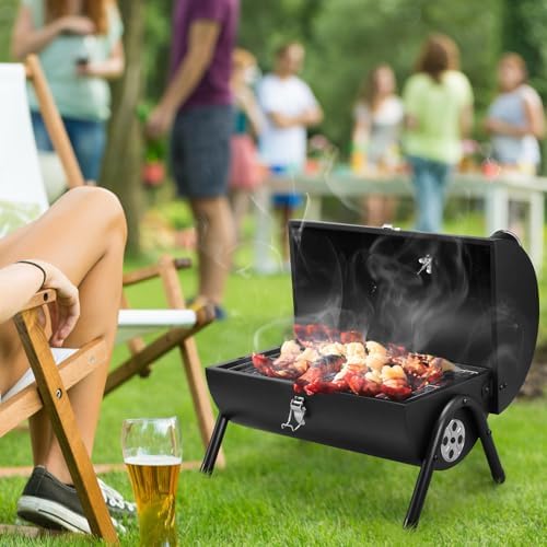 Leonyo Portable Charcoal Grills Outdoor, Small BBQ Grill Charcoal Tabletop - Image 6