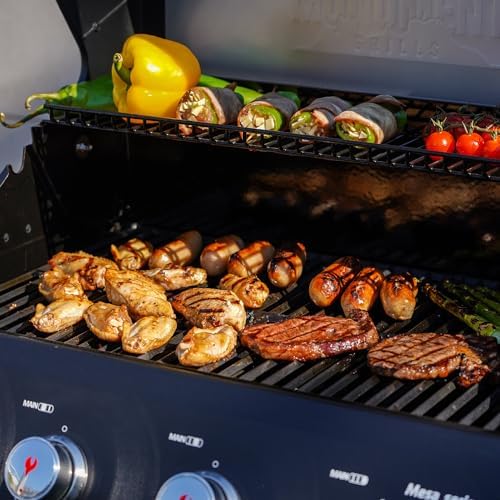 Monument Grills Mesa Series, 4+1 Outdoor Barbecue Stainless Steel 4 Burners & 1 Side Burner Propane Gas Grill, 52,000 BTU Patio Garden Barbecue Grill with Knob Controls, Mesa425, Black - Image 5