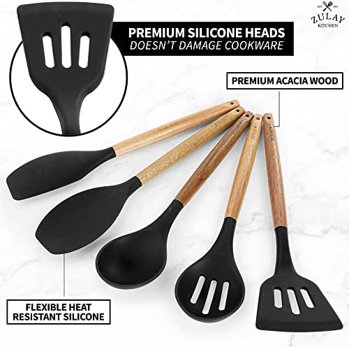 Zulay Kitchen 5 Piece Silicone Utensil Set - Image 2