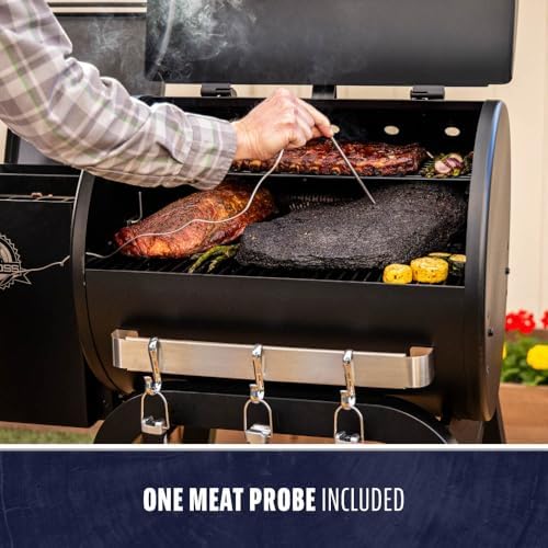 Pit Boss 500 Carbon Series Wood Pellet Grill & Smoker with LCD Digital Controller, 543-Sq. In. Cooking Space, 180°F to 500°F Temperature Range, Meat Probe, 13.5 lb. Pellet Hopper, Black - Image 6