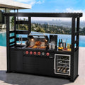 97.2" 4-Burner Modular Outdoor Kitchen Island, 72000 BTU Propane Gas Grill by Unknown