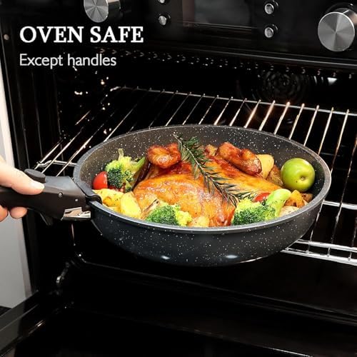GiPP 5PCS Ceramic Pots and Pans Set Nonstick Detachable Handle Cookware Set - Image 5
