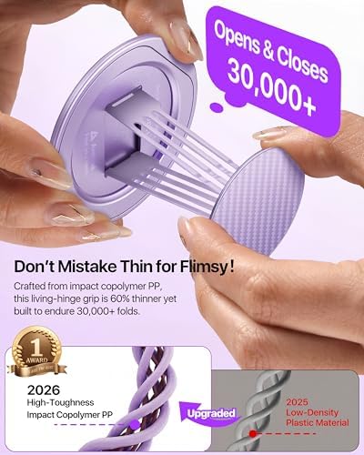 andobil [2026 Ultra-Thin] Magnetic Phone Ring Grip for MagSafe, Purple - Image 5