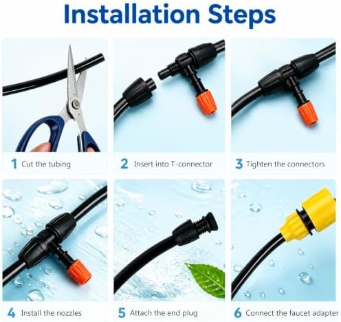 DIY Adjustable Outdoor Water Mister Patio System with Complete Kit - Image 7