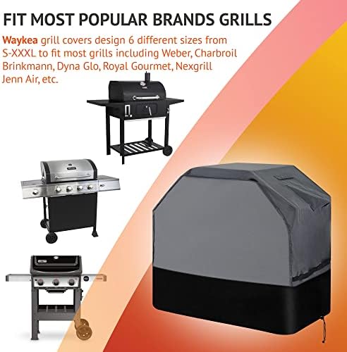600D Oxford Heavy Duty BBQ Grill Cover 61Wx26Dx45H, Water Resistant - Image 4