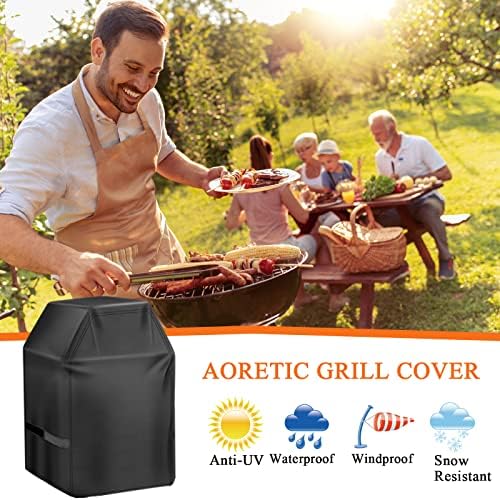 Aoretic Grill Cover, 40 inch BBQ Gas Grill Cover for Outdoor Grill, Grill Cover Barbecue Waterproof, Anti-UV for Weber Char-Broil Monument Nexgrill Spun Charbroil - Image 3