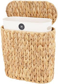 3 Gallon Wicker Trash Can with Lid, Natural Water Hyacinth Waste Basket by Waccenfeer