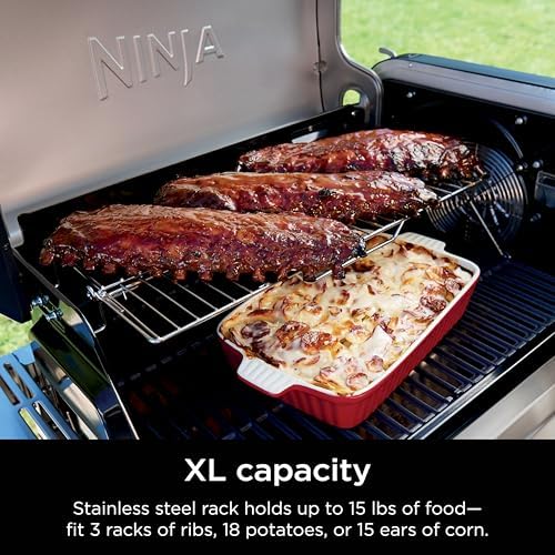 Ninja FlexFlame Expandable Roast & Smoke Rack for PG300, Steel, Holds 15lbs - Image 3