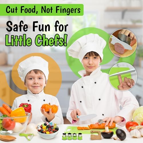 Kids Knife Set for Real Cooking -40Pc Montessori Kitchen Tools for Toddlers - Image 3