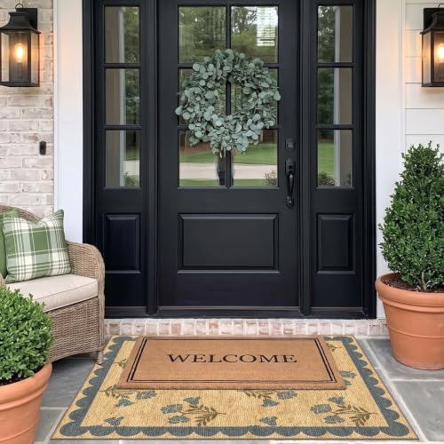 3x4 Floral Entry Rug - Indoor Outdoor Mats for Front Door Non-Slip - Image 5