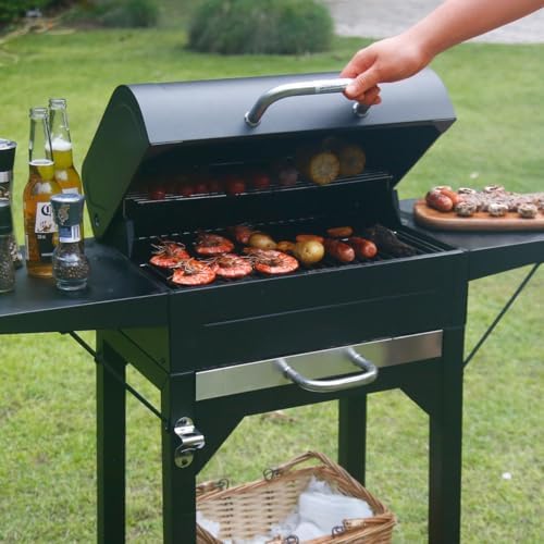 MASTER COOK Charcoal Grills with Two Side Tables, 342 SQIN Cooking Area Outdoor Smoker Barbecue bbq grill for Camping, Patio,Backyard Party, Picnic, Black - Image 6