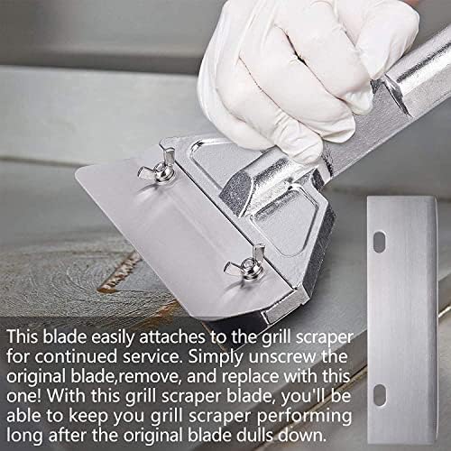 Grill Scraper Blades 6-Pack, Heavy Duty Rust Resist Stainless Tool - Image 5