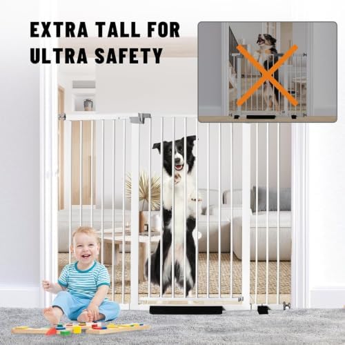 Rgqphantom 41" Tall Safety Pet Gate,Adjustable 29.92"-49.21" Wide(White) - Image 2