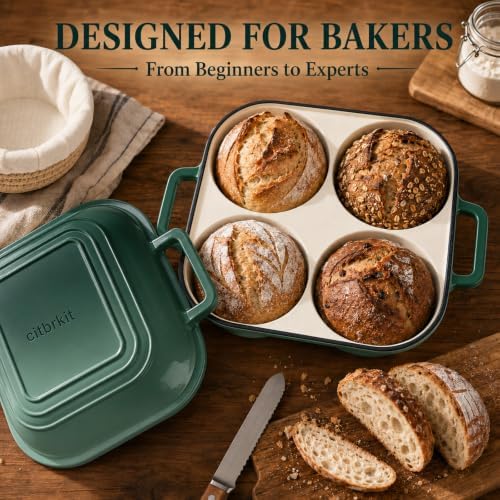 Dutch Oven With Lid, Mini Enamel Sourdough Dutch Oven for Bread Baking - Image 3
