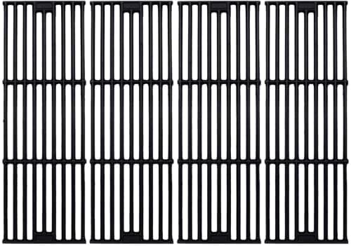 GasSaf 19 3/4 inch Grill Grates for Chargriller 5050 3001 3008 3030 4000 2121, King Griller 3008 5252, Char Griller Duo 5050 Parts Replacement, Cast Iron Grill Cooking Grid Grates 19-3/4 x 6-3/4 by GasSaf