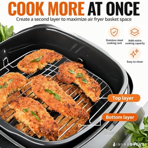 INFRAOVENS Air Fryer Rack Compatible with Chefman TurboFry 8 Qt - Image 3