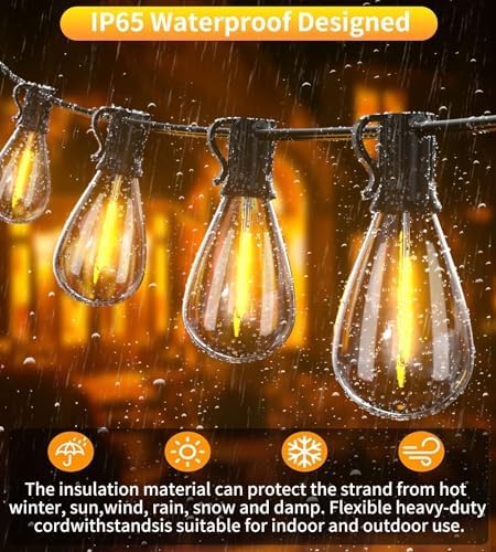 Tenmiro 120FT Outdoor String Lights,35 Waterproof Shatterproof Edison Bulbs - Image 4