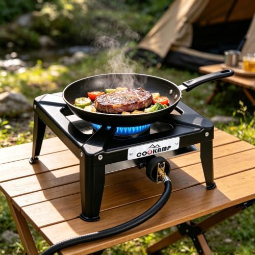 COOKAMP Propane Burner for Camping,Outdoor Cooking,Seafood Boil &Home Brewing,Portable Gas Stove SA1210 - Image 2