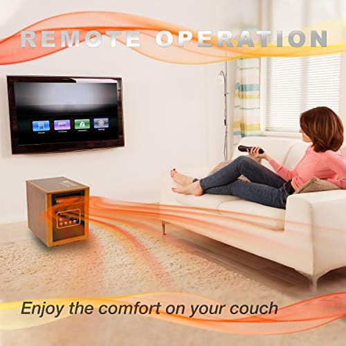 Dr Infrared Heater DR-968 Portable Space Heater, 1500-Watt, Cherry - Image 6