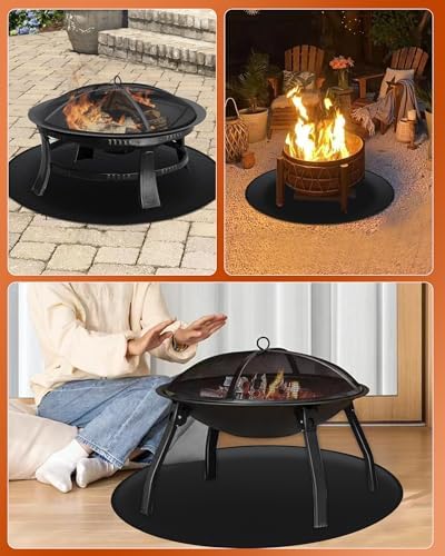40" Round Fireproof Grill Mat for Deck & Patio, Double-Sided Silicone Coated Fiberglass, Heat Resistant Up to 2000°F, Reusable Under Grill Deck Protector for Fire Pit, Smokeless Stove, Outdoor BBQ - Image 7