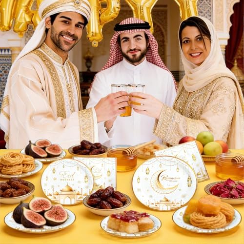 180pcs Ramadan Eid Mubarak Party Supplies,Serves 60 - Image 7