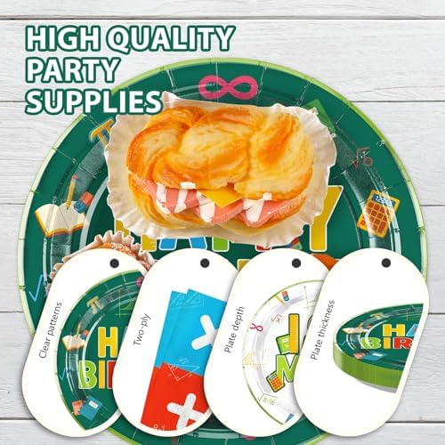 96 Pcs Math Birthday Party Decorations, Serves 24 - Image 6