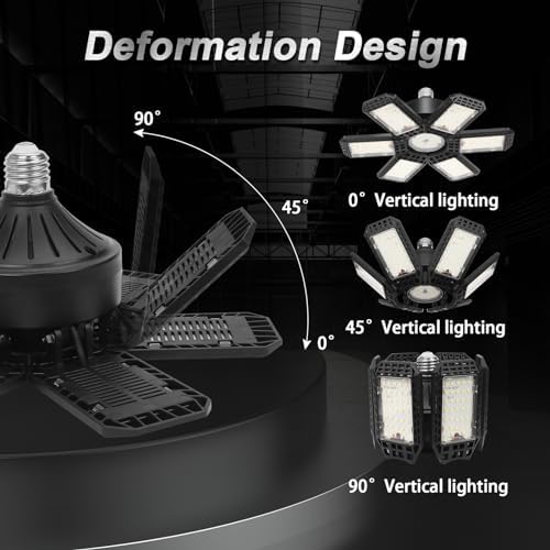 AUDLES Garage Lights 2 Pack, Garage Lights Ceiling LED 20000LM 6500K - Image 3