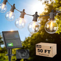 50FT G40 Solar String Lights Outdoor Waterproof IP65 with USB-Charging by FOOMAN