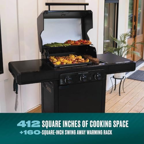 Charbroil Pro Series with Amplifire Technology 3-Burner Propane Gas Grill and Griddle Cabinet, Black - 463365124 - Image 4