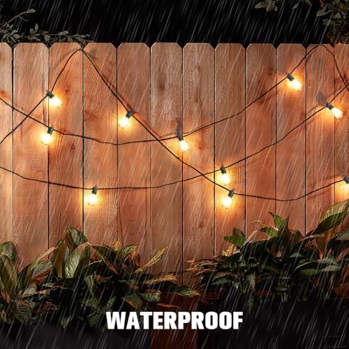 100FT Solar String Lights Ourdoor Waterproof,Patio Lights Solar Powered with Remote,ST38 32 Vintage Edison Bulbs,Solar Lights Outdoor Waterproof, Outside Powered Hanging Lights for Patio - Image 3