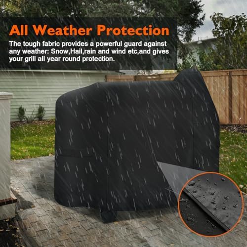 i COVER 600D Grill Cover for Pit Boss 820-850 Series, Heavy-Duty Premium Canvas BBQ Covers for PitBoss Smoker, Wood Pellet Cover for Pit-Boss Z-Grill 700, 820 Deluxe, Pro 850 - Image 7