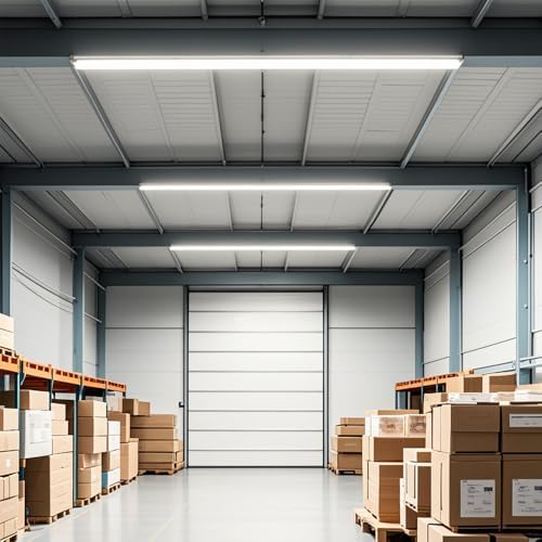 Singteam 8Ft LED Shop Light Fixture, 90W Integrated LED Tube Light,10000LM, 6500K, Clear Cover,High Output,Double Row V Shape 270 Degree LED Lighting for Garage Warehouse Workshop Basement (10Pack) - Image 4