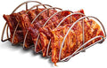 BBQ Rib Racks for Smoking, Classic Joe, BGE Grill Expander Rack Accessories - Optimizes Grilling Space, Standing Roast Rack Allows for more Even Cooking, Works with 18" or Larger Size Grill, Stainless by GriAddict