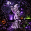 Triple Ghosts Halloween Figurine with Solar Lighted,Halloween Decorations by YDKOJGW