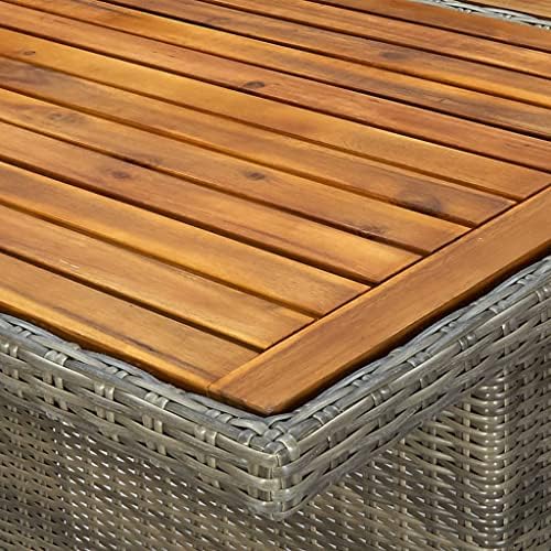 Garden Table, Outdoor Patio Dining Tables, Table for Kitchen, Backyard Deck, Farmhouse Exteriores, Furniture, Solid Acacia Wood, 79 in Long - Image 6