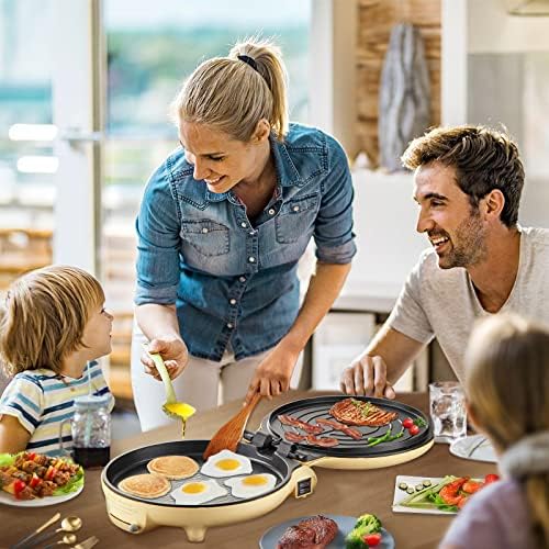 Bear 11.8'' 1500W Electric Smokeless Indoor Grill with Adjustable Temp, Quesadilla Maker Nonstick Pan for Breakfast, Lunch, Dinner - Image 4