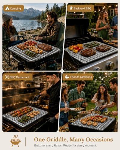 BAC772 Reversible Anodized Aluminum Sear Grate-18.25" x 11.5" - Image 7