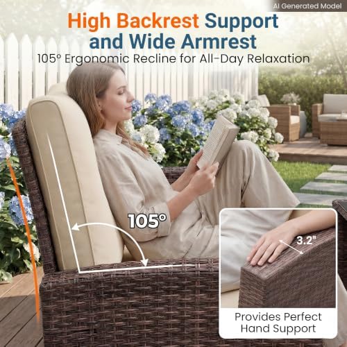 Wisteria Lane Patio Furniture Set, Wicker Outdoor Furniture for All Weather - Image 3