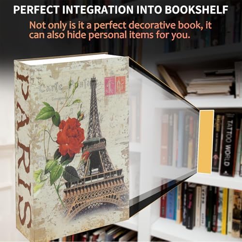 Decorative Book Safe with Combination Lock, Diversion Faux Book Hidden Safe - Image 4