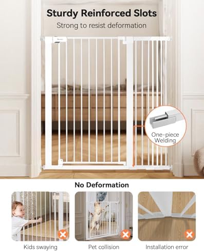 COMOMY 42" Extra Tall Baby Gate for Stairs, Fits 29.5" to 43.3" Openings - Image 4