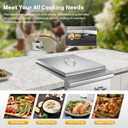 Double Side Burner with 2 x 17,000 BTU LP Gas Grills - Image 7