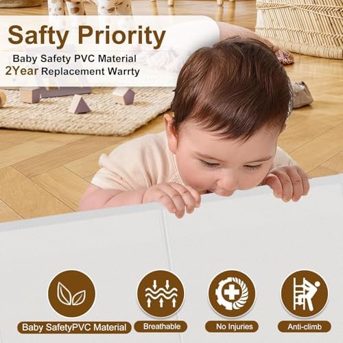 Miumoon 100 inch Reinforced Retractable Baby Gates 34 inch Tall - Image 3
